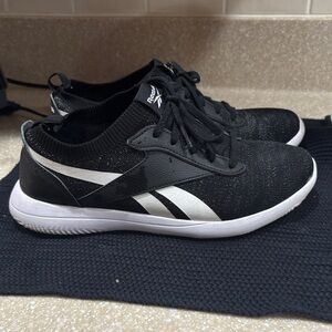 Reebok lightweight Black and White Athletic Shoes